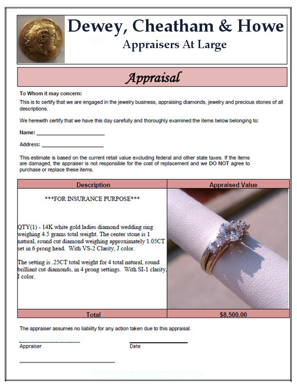 montrose gold & silver full appraisal sheet